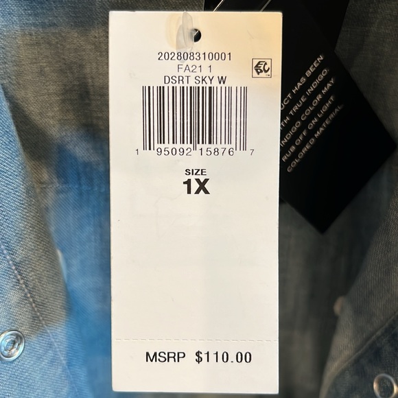 Lauren by Ralph Lauren Women’s Sz 1X Button-Up Western Style Long Sleeved Shirt - Picture 9 of 16